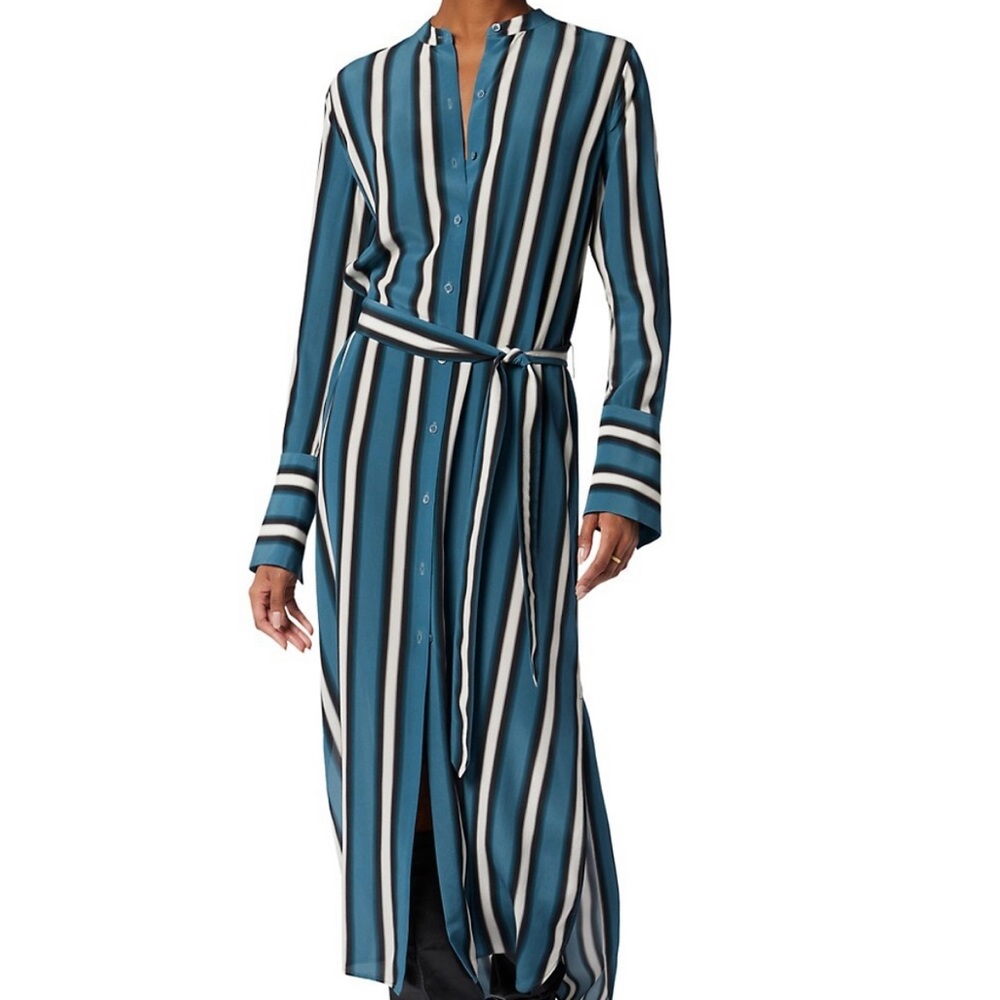 Connell Stripe Silk Tie-Waist Maxi Dress In Tapestry Multi